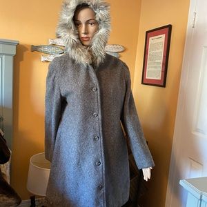 Gap Wool Blend Hooded Coat